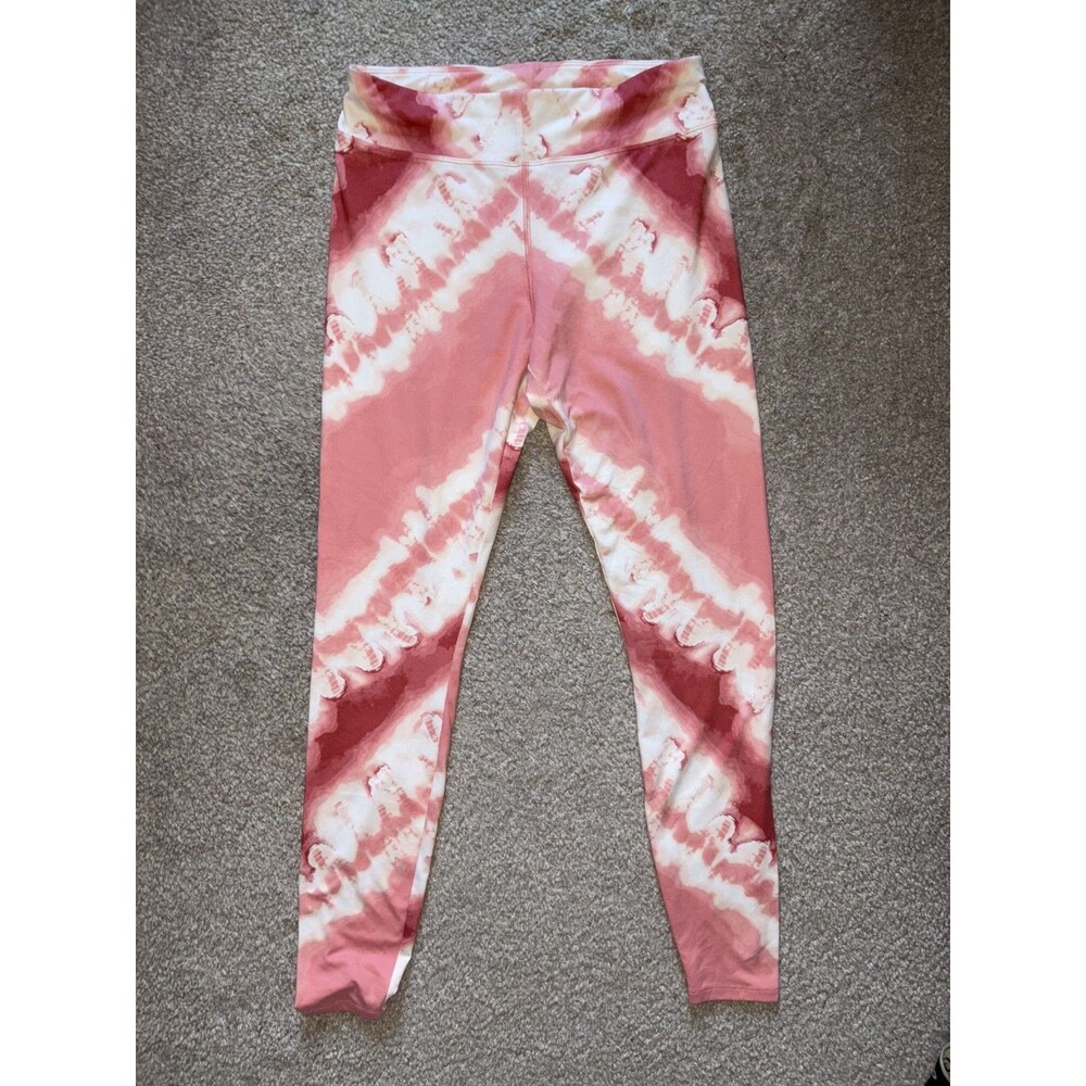 New Directions Studio Women’s Small Pink Tie Dye Leggings High Rise Stretch Yoga